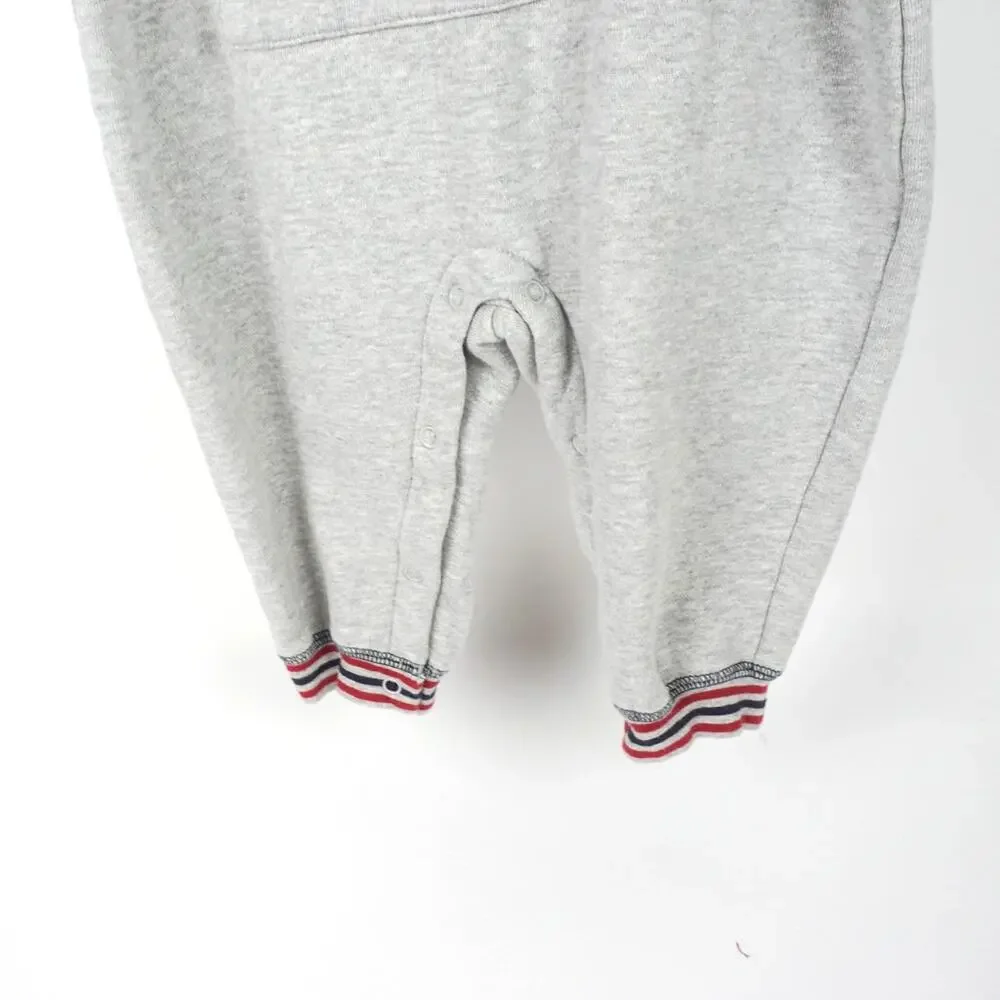 The Children's Place One-Piece Fleece Hooded Rocket Ship Coverall Gray Baby 18m‎
